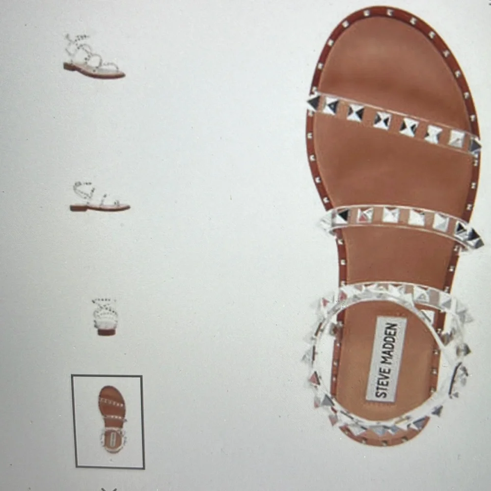 NWOT Brand new! Steve Madden Travel Clear Sandals in Size 7.5. Still in Box - Picture 4 of 15